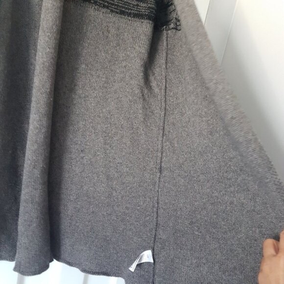 Tahari Wool Yak Blend Open Front Long Line Knit Cardigan Color Block  Sz M - Picture 8 of 15